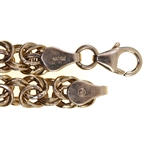 14K YELLOW GOLD BYZANTINE LINK BRACELET