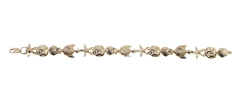 14K YELLOW GOLD MARINE-LIFE FASHION BRACELET