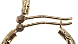 14K YELLOW GOLD HOLLOW HOOP EARRINGS - 3 PAIRS