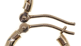 14K YELLOW GOLD HOLLOW HOOP EARRINGS - 3 PAIRS