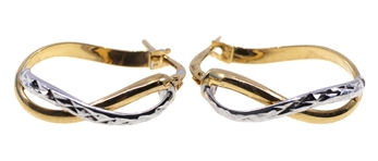14K YELLOW GOLD FASHION EARRINGS - 3 PAIRS