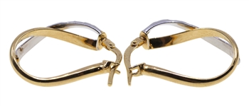14K YELLOW GOLD FASHION EARRINGS - 3 PAIRS