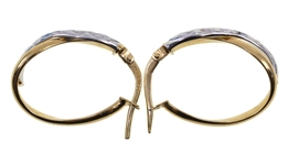 14K YELLOW GOLD FASHION EARRINGS - 3 PAIRS