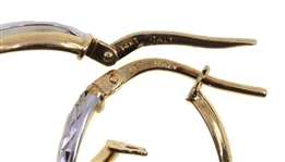 14K YELLOW GOLD FASHION EARRINGS - 3 PAIRS