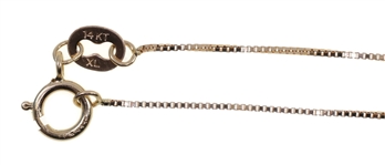 14K YELLOW GOLD 0.28 CT DIAMOND PENDANT W/ BOX CHAIN 