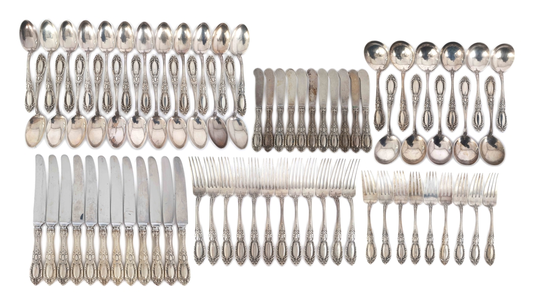 STERLING SILVER TOWLE KING RICHARD PATTERN FLATWARE SET