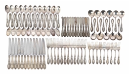 STERLING SILVER TOWLE KING RICHARD PATTERN FLATWARE SET
