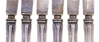 WEIGHTED STERLING SILVER CHEESE KNIVES - SET OF 6