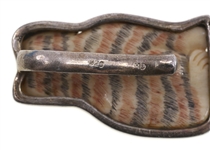 STERLING SILVER & CARVED BONE CAT THEME JEWELRY