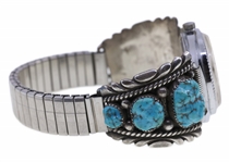 MEN'S STERLING SILVER WATCHBAND, RING & LAPEL PINS