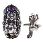 STERLING SILVER ENHANCER BROOCH & FASHION RINGS