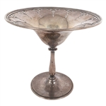 TIFFANY & CO. STERLING SILVER FLORAL OPENWORK COMPOTE