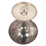TIFFANY & CO. STERLING SILVER FLORAL OPENWORK COMPOTE