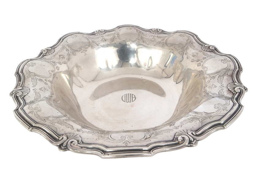 TIFFANY & CO. STERLING SILVER RUFFLED EDGE SERVING DISH