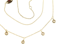 18K YELLOW GOLD ROBERTO COIN 0.28 CTW DIAMOND NECKLACE