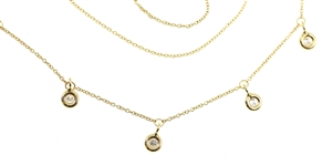 18K YELLOW GOLD ROBERTO COIN 0.28 CTW DIAMOND NECKLACE