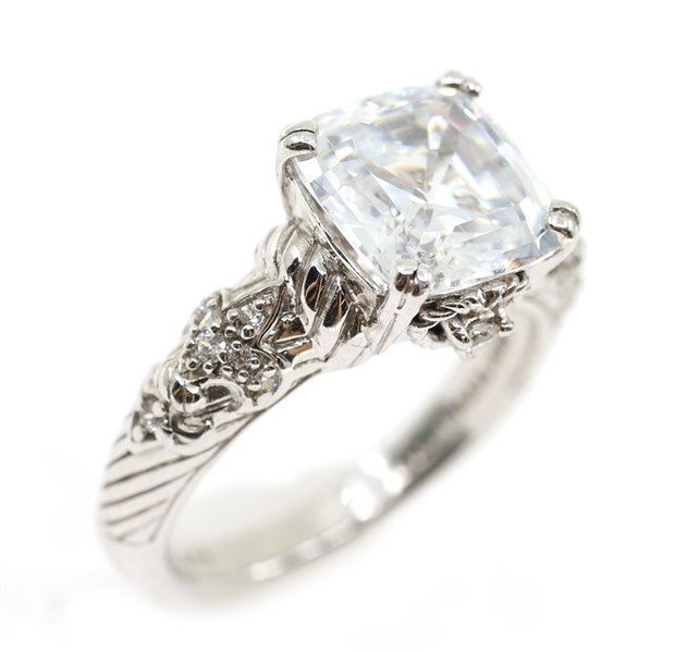 STERLING SILVER JUDITH RIPKA CZ COCKTAIL RING