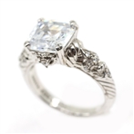 STERLING SILVER JUDITH RIPKA CZ COCKTAIL RING