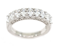 STERLING SILVER JUDITH RIPKA CUBIC ZIRCONIA BAND
