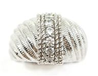 STERLING SILVER JUDITH RIPKA CZ FASHION RING