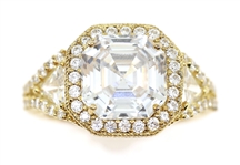 STERLING SILVER VERMEIL JUDITH RIPKA CZ COCKTAIL RING
