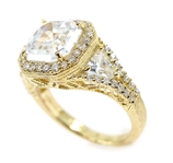 STERLING SILVER VERMEIL JUDITH RIPKA CZ COCKTAIL RING