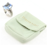STERLING SILVER JUDITH RIPKA BLUE QUARTZ COCKTAIL RING
