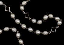 STERLING SILVER ANN KING FRESHWATER PEARL NECKLACE