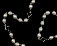 STERLING SILVER ANN KING FRESHWATER PEARL NECKLACE