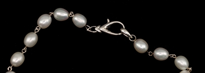 STERLING SILVER ANN KING FRESHWATER PEARL NECKLACE