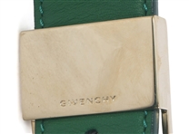 GIVENCHY GREEN CALFSKIN LEATHER SMALL HOBO BAG