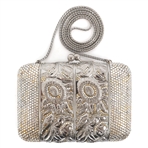 JUDITH LEIBER SWAROVSKI CRYSTAL FLORAL THEME CLUTCH