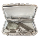 JUDITH LEIBER SWAROVSKI CRYSTAL FLORAL THEME CLUTCH
