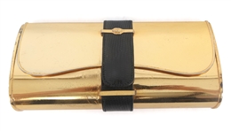 1970s GUCCI GOLD-TONE METAL CLUTCH PURSE