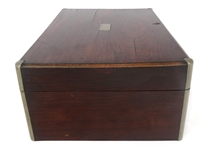 19TH C. WOODEN TRAVEL VANITY DRESSER BOX 