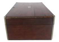 19TH C. WOODEN TRAVEL VANITY DRESSER BOX 