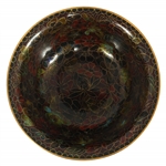 CHINESE CLOISONNE TEAPOT, BOWL, & FIGURINES