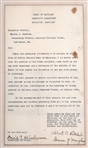 1933 GOV. ALBERT RITCHIE DIRECTIVE TO BRIG. GENERAL