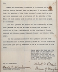 1933 GOV. ALBERT RITCHIE DIRECTIVE TO BRIG. GENERAL