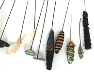 EARLY 20TH C. HATPINS WITH DECORATIVE HEADS