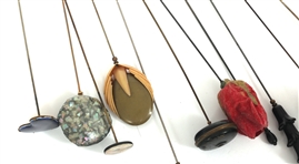 EARLY 20TH C. HATPINS WITH DECORATIVE HEADS