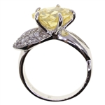 WOMEN'S STERLING SILVER CUBIC ZIRCONIA FASHION RING