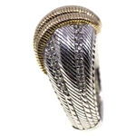 TWO-TONED STERLING JUDITH RIPKA CUBIC ZIRCONIA RING