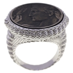 STERLING SILVER JUDITH RIPKA VERONA COIN RING 