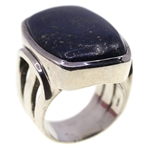 STERLING SILVER LAPIS LAZULI FASHION RING