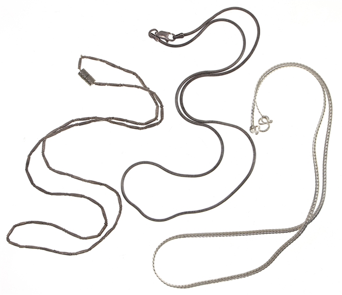 STERLING SILVER CHAINS & NECKLACE