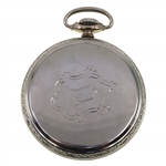 MEN'S HAMILTON WHITE GOLD-FILLED CASE POCKET WATCH