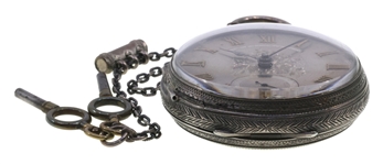 19TH C 925 SILVER CASE JOHN FORREST LONDON POCKET WATCH