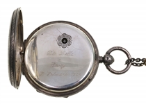 19TH C 925 SILVER CASE JOHN FORREST LONDON POCKET WATCH