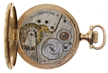 MEN'S ELGIN GOLD-FILLED HUNTER'S CASE POCKET WATCH